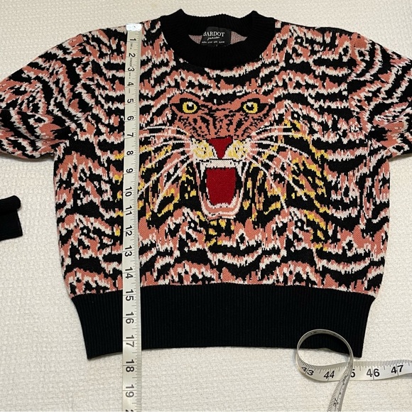 Bardot Jr. Roar Intarsia Contrast Trim Sweater Size 16 - Picture 7 of 10
